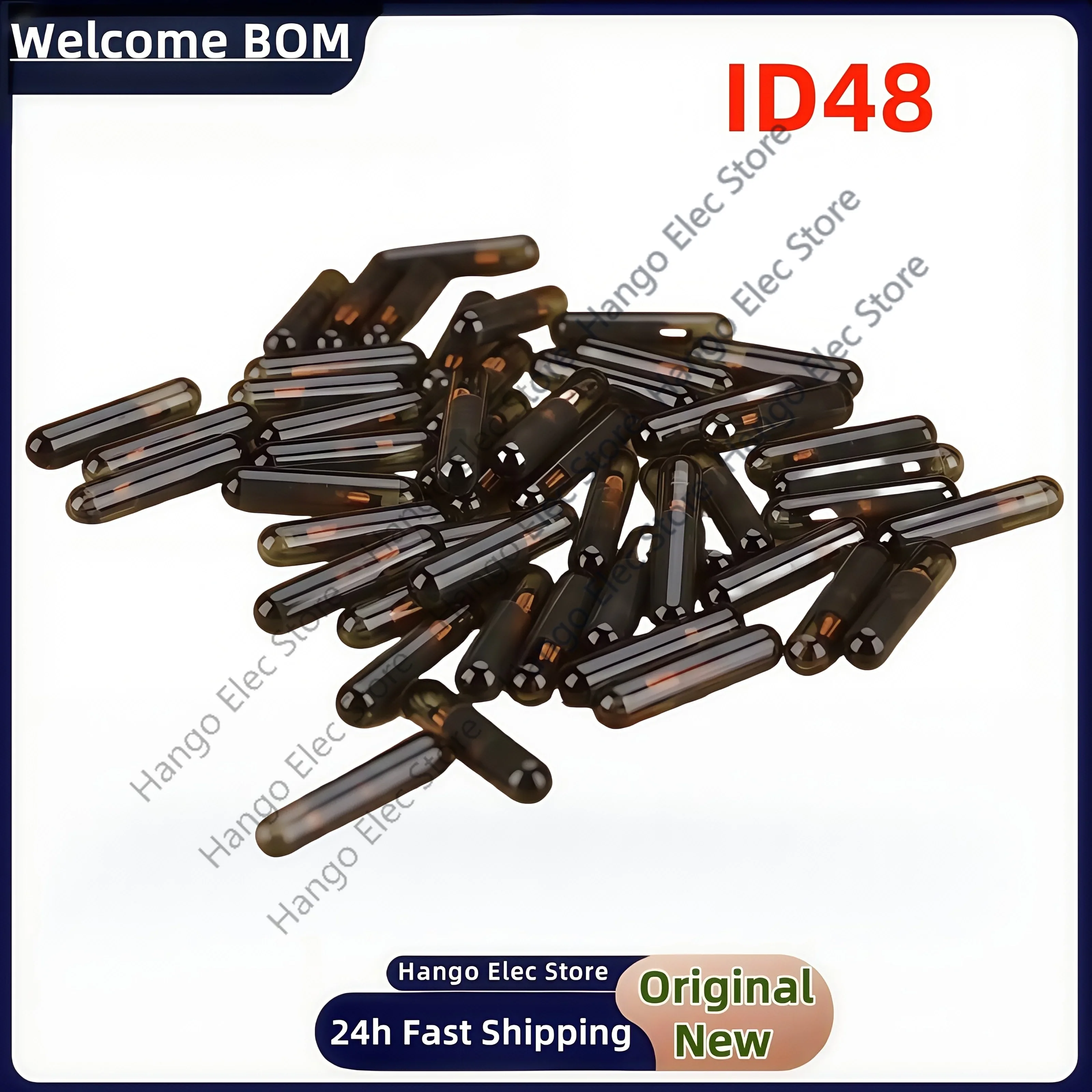 5-50 ピース/ロット ID48 ID 48 ガラストランスポンダーチップ高品質、キートランスポンダーチップ id48 暗号チップ