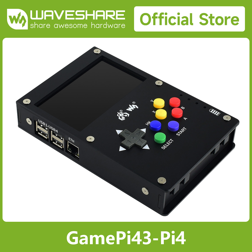Waveshare GamePi43 Raspberry Pi 4.3 インチ IPS ディスプレイをベースにしたポータブル ビデオ ゲーム コンソール