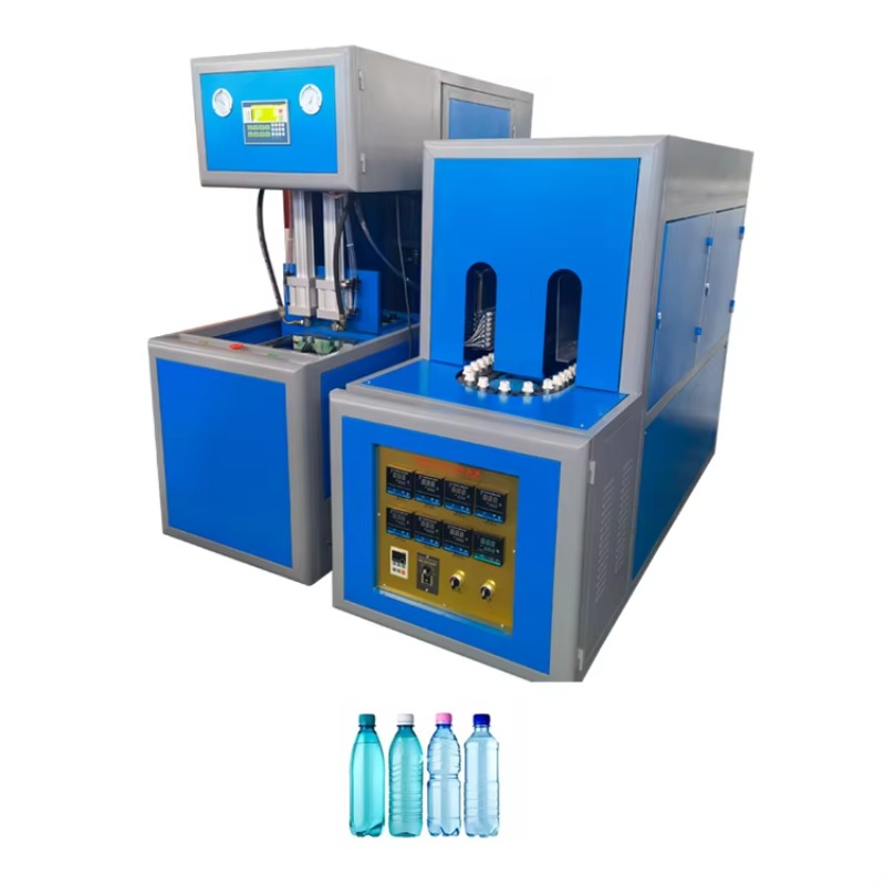 カスタマイズされた工場価格 1200 BPH 半自動プラスチック製ウォーターボトル製造機 2 キャビティ操作が簡単な水製造 Mac