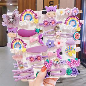 手作りのかわいい女の子用ヘアアクセサリー、子供用スイートスタイルのプラスチック製ヘアクリップ、パーティーアクセサリー卸売