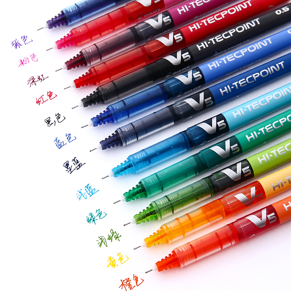 12日本パイロット BX-V5 ゲルペン Hi Tecpoint ストレート液体ペン大容量速乾インク 0.5 ミリメートル針先文具