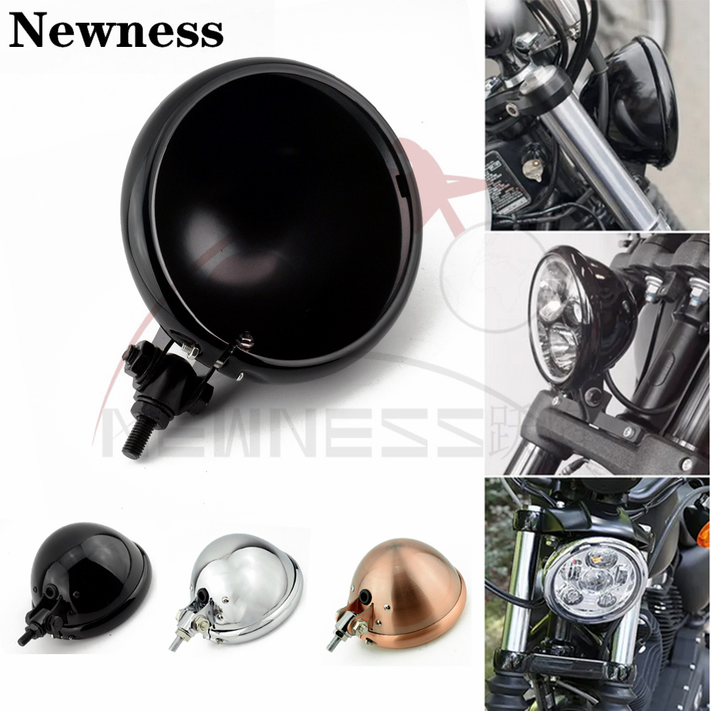 ユニバーサルスチール 5.75 インチ LED ヘッドライトバケットハーレーダイナ FXD スポーツスター XL1200 XL833 カスタムモト 5-3/4 "ヘッドランプハウジング