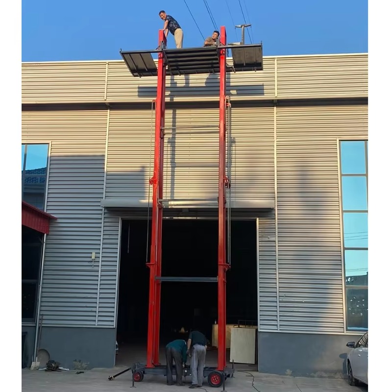 建設のための 10 メートルのポータブル電気リフト足場移動式石積みプラットフォーム