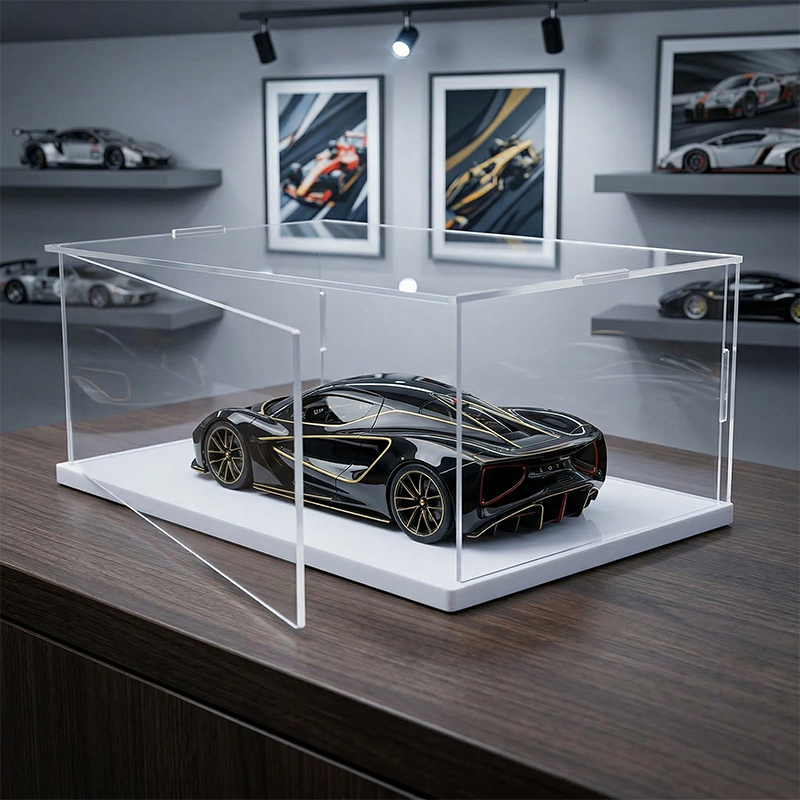 透明アクリルディスプレイケースドア防塵カウンタートップショーケースアクションフィギュアおもちゃ車モデルビルディングブロックグッズ用