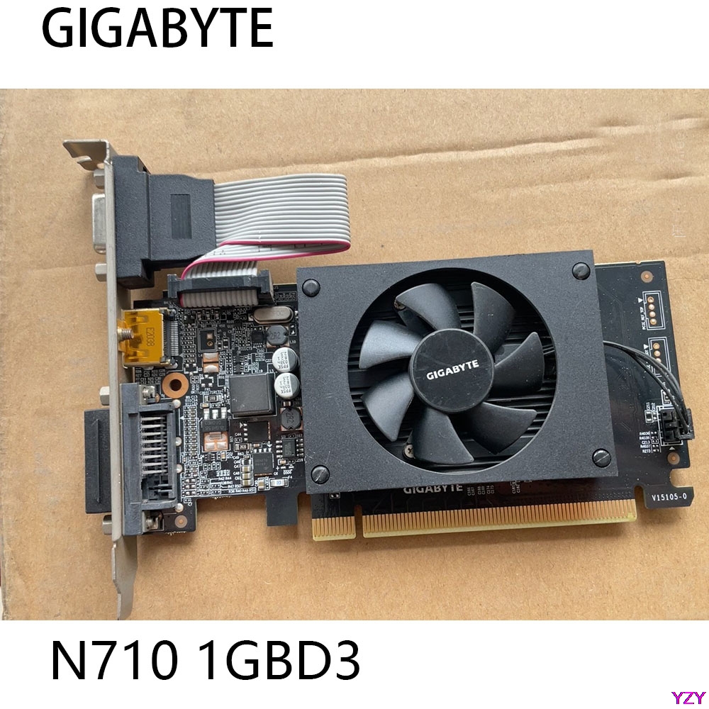 GIGABYTE 710 1GB グラフィックカード 64ビット GDDR3 ビデオカード オリジナル n710 G210 1G nVIDIA Geforce GPU PC ゲーム用 DVI VGA