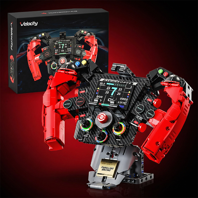 971 個フォーミュラレーシング車両ステアリングホイール MOC ブロックスーパーカーモデル構築のおもちゃギフト大人のためのテクニカルレンガセット