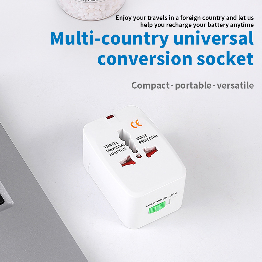ユニバーサルトラベルアダプター、EU/UK/US/AU/一般ソケットにプラグ、アダプター壁充電器AC電源コンバーター世界10A、あらゆる国に対応