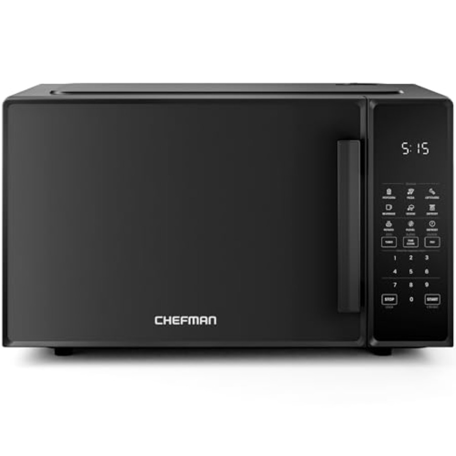カウンタートップ電子レンジ 1.1 Cu。フィート、1000 ワット、10 段階の電力レベル、6 つの調理プリセット、ワンタッチ エクスプレス クック、エコ モード