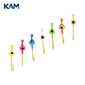 KAM 冬用アイスフィッシング用オモリ付き釣り針 バス用冬釣り針 工場直販 500個/袋