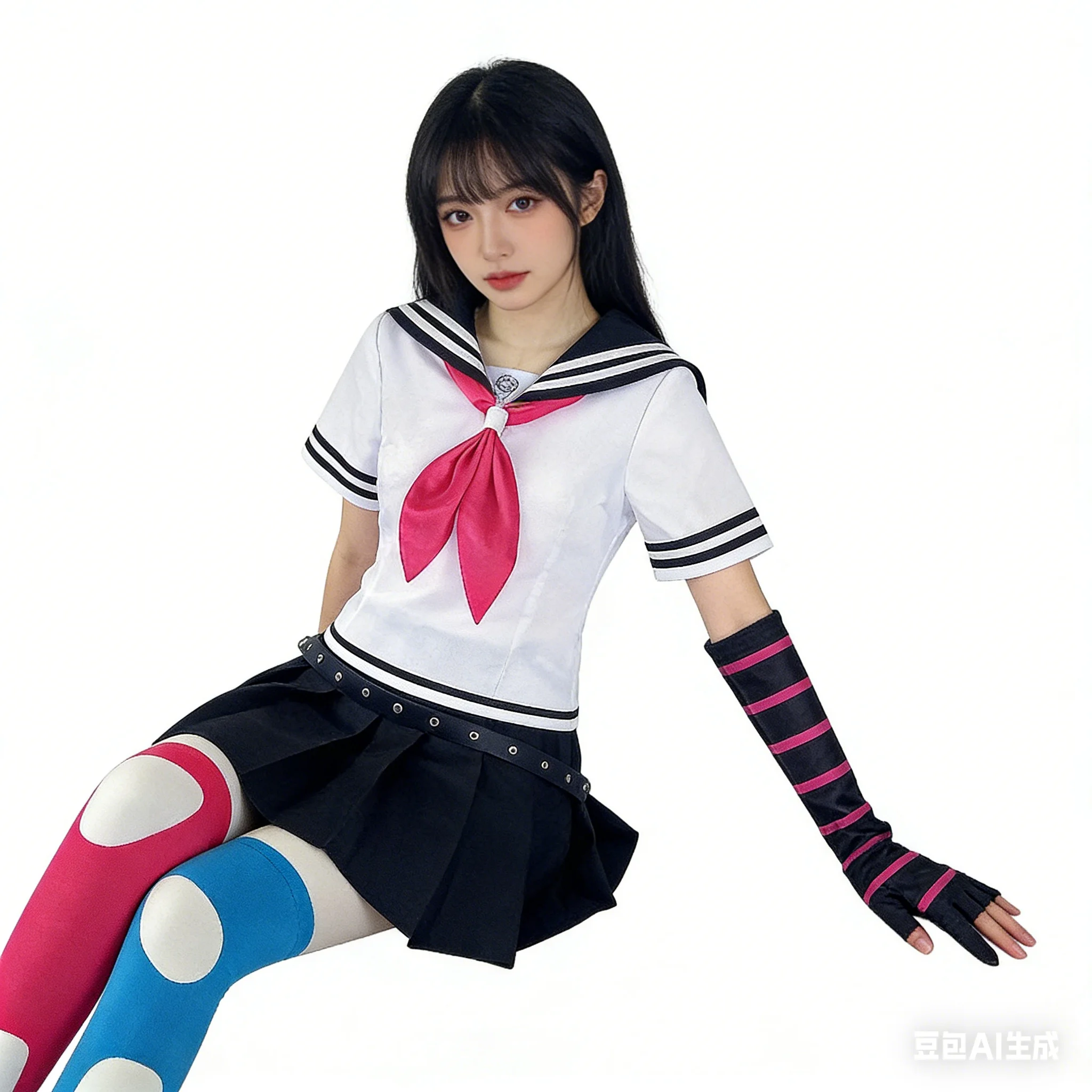 ダンガンロンパ 2: さよなら絶望蒸気ミオダ伊吹コスプレ衣装 JK 制服アニメゲームコスチュームコミコンパーティー用セーラースーツ