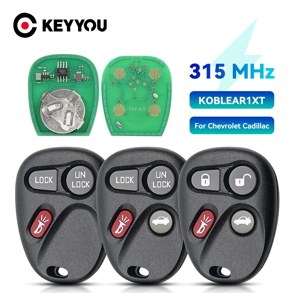 KEYYOU リモートキーレスエントリーキー FCC ID KOBLEAR1XT Fob シボレーコルベット 2001 2002 2003 2004 シルバラード 1500 2500 3500 315Mhz