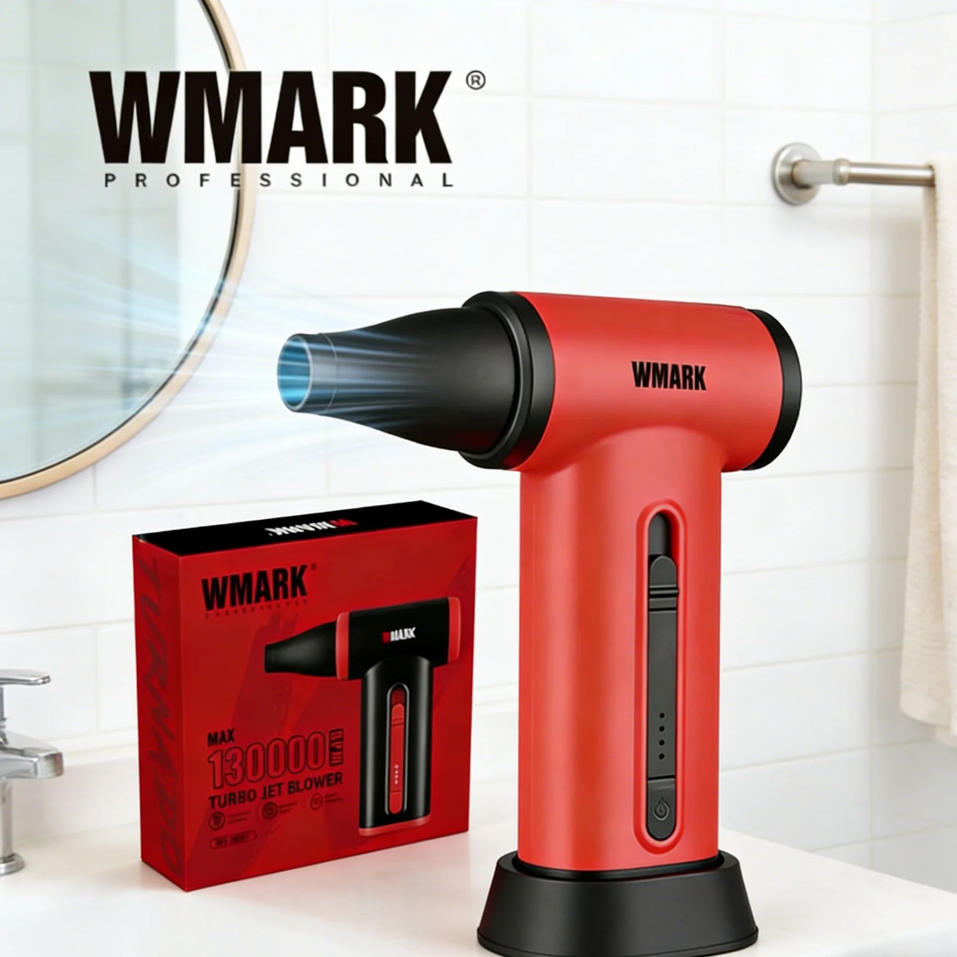 WMARK プロフェッショナル掃除機 130000RPM ブラシレスターボジェットファンミニ屋外ダストブロワー調節可能な家電 NG-TB001