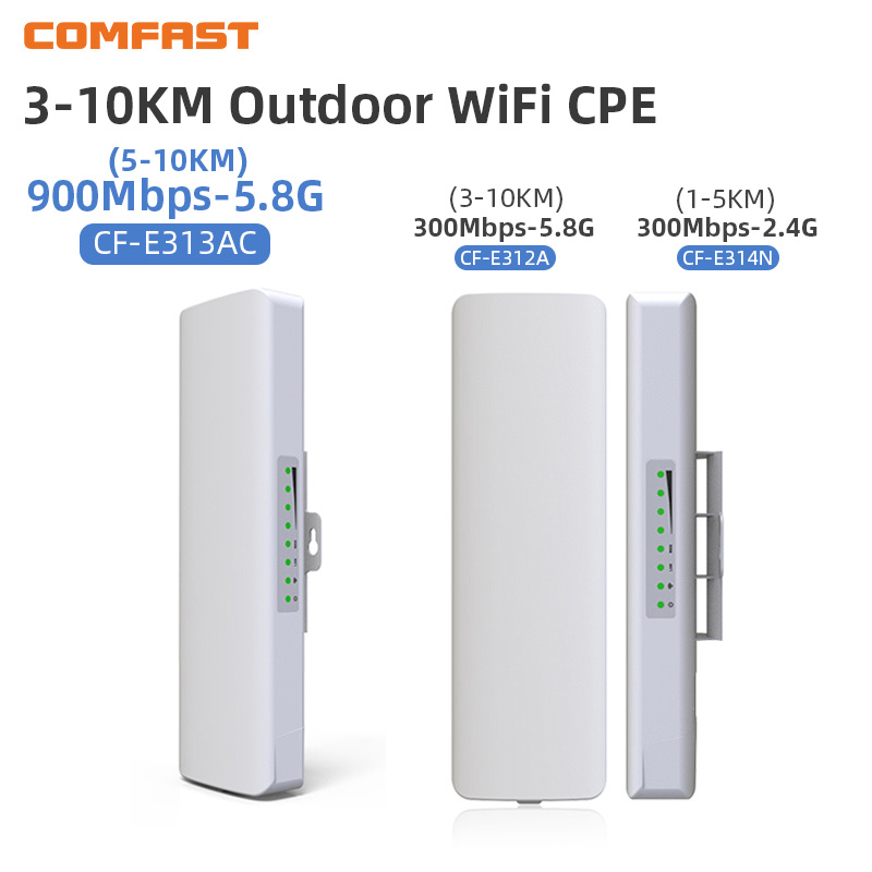 COMFAST 300-900 メートル 2.4/5.8 グラムワイヤレス AP ブリッジアクセスポイント WIFI 長距離屋外 WIFI CPE WIFI アンテナリピータナノステーションアンプ