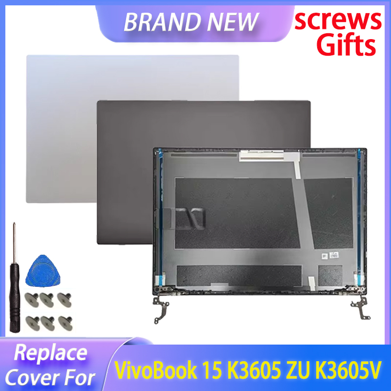 Non Touch Original Replace Cover For VivoBook 15 K3605 ZU K3605V Laptop LCD Screen Back Cover Hinges Rear Lid Top Case Metal