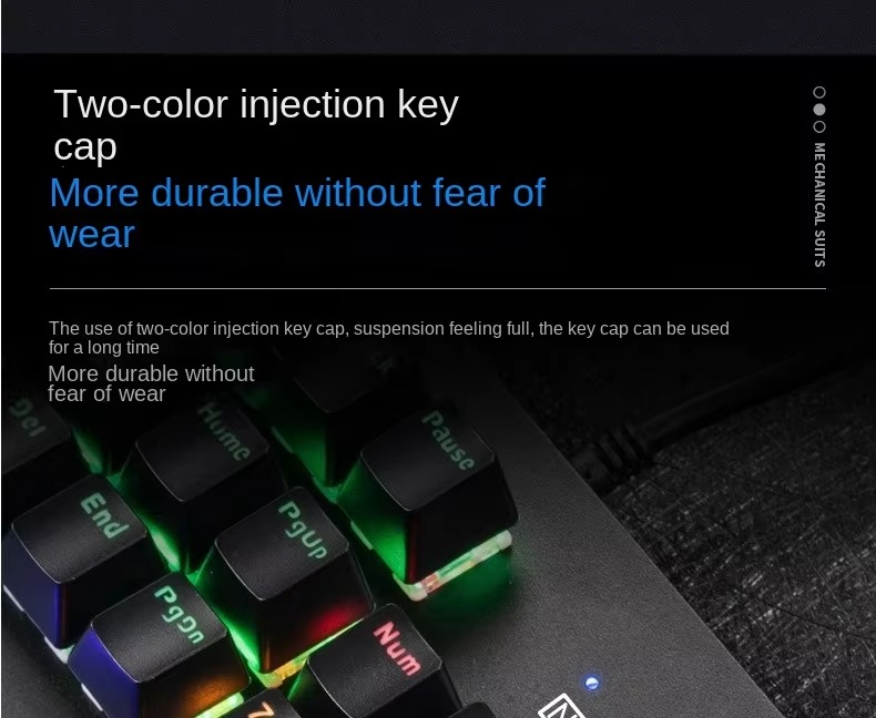 ホット販売 OEM104 キー有線高 DPI RGB 緑軸キーボードとマウスのセット