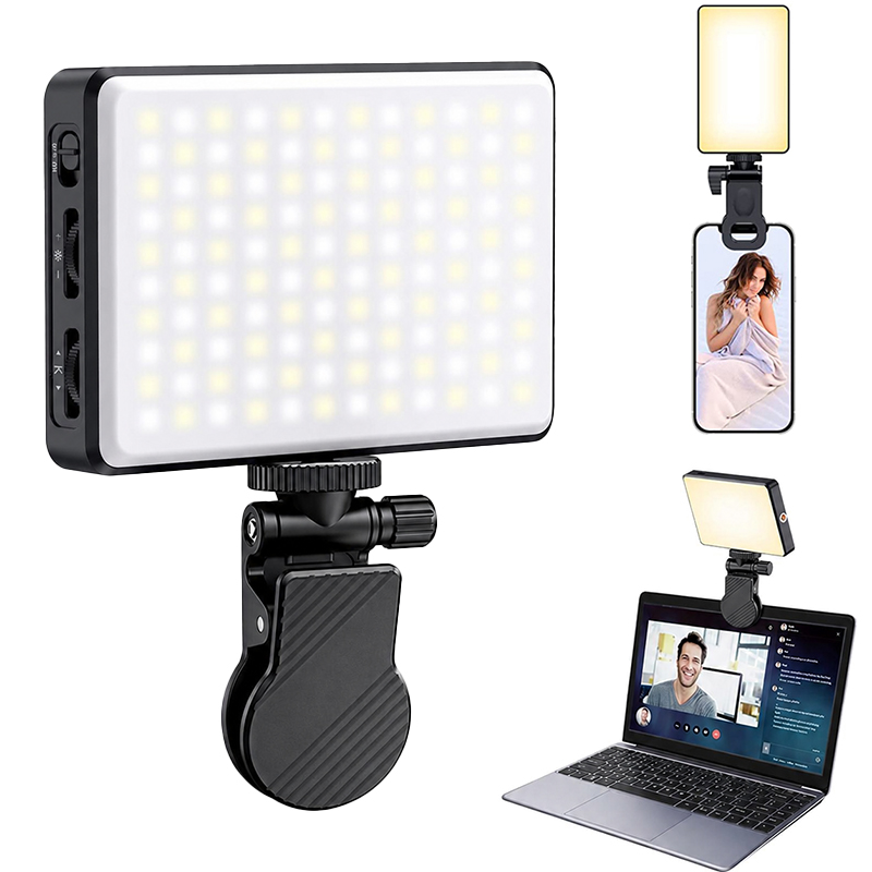 LED Selfie ライト電話補助光 120 LED 3000mAh 充電式ポータブルビデオライト 3 つのモード Vlog ビデオ会議 Selfie