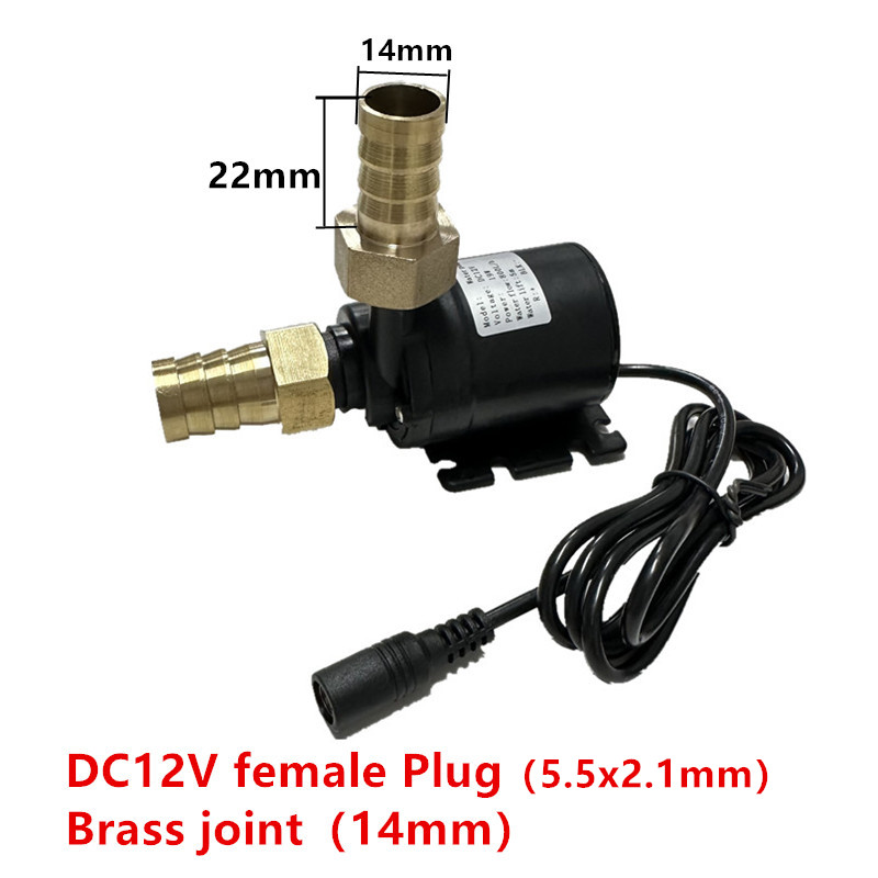 DC 12V 24V 真鍮ジョイントウォーターポンプ 800L/H ソーラーブラシレスモーター水循環ウォーターポンプ超静音水中ポンプ