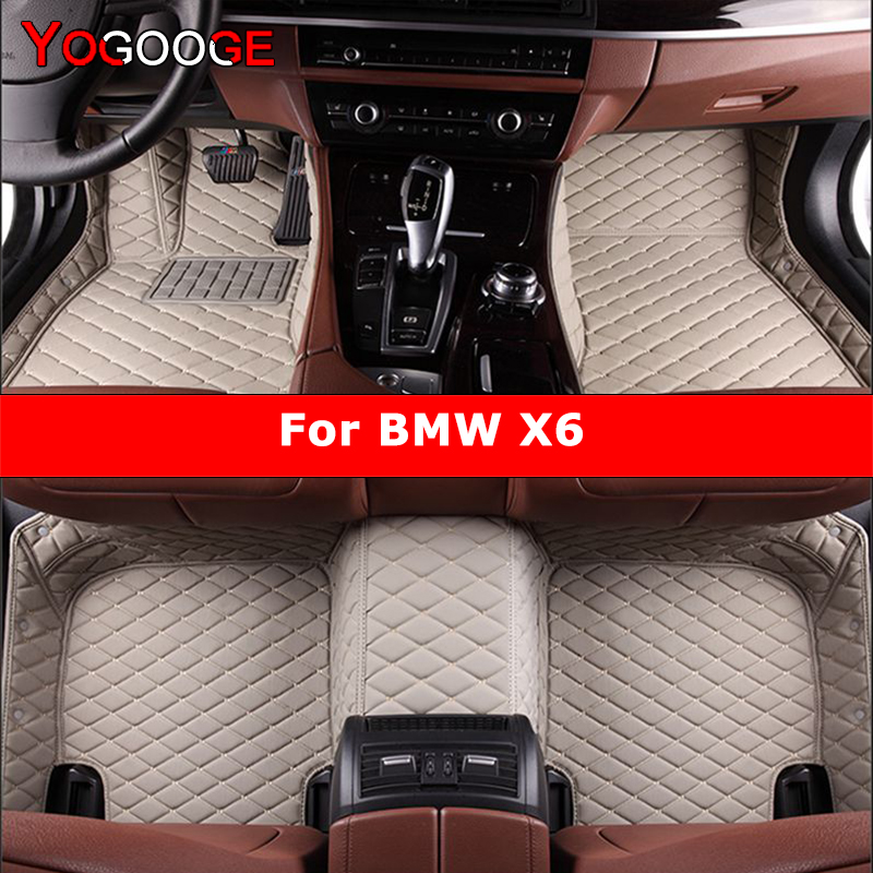 YOGOOGE カスタム車のフロアマット BMW X6 E71 E72 F16 F86 G06 G96 自動車カーペット Foot Coche Accessorie