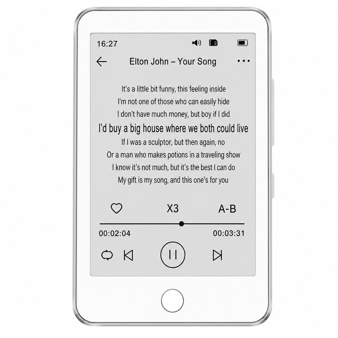 EインクスクリーンMP3プレーヤー3.5インチHiFiロスレス音楽FMラジオブルーライトフリー電子ブック内蔵バックライトゲームなし学生ギフト128GB