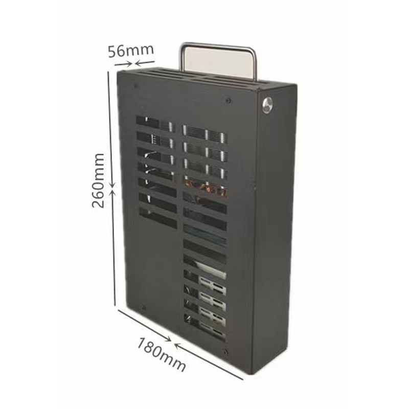 MINI-ITX シャーシ コア ディスプレイ シャーシ 2.6L ポータブル ステンレス製超小型コンピュータ PC ケース