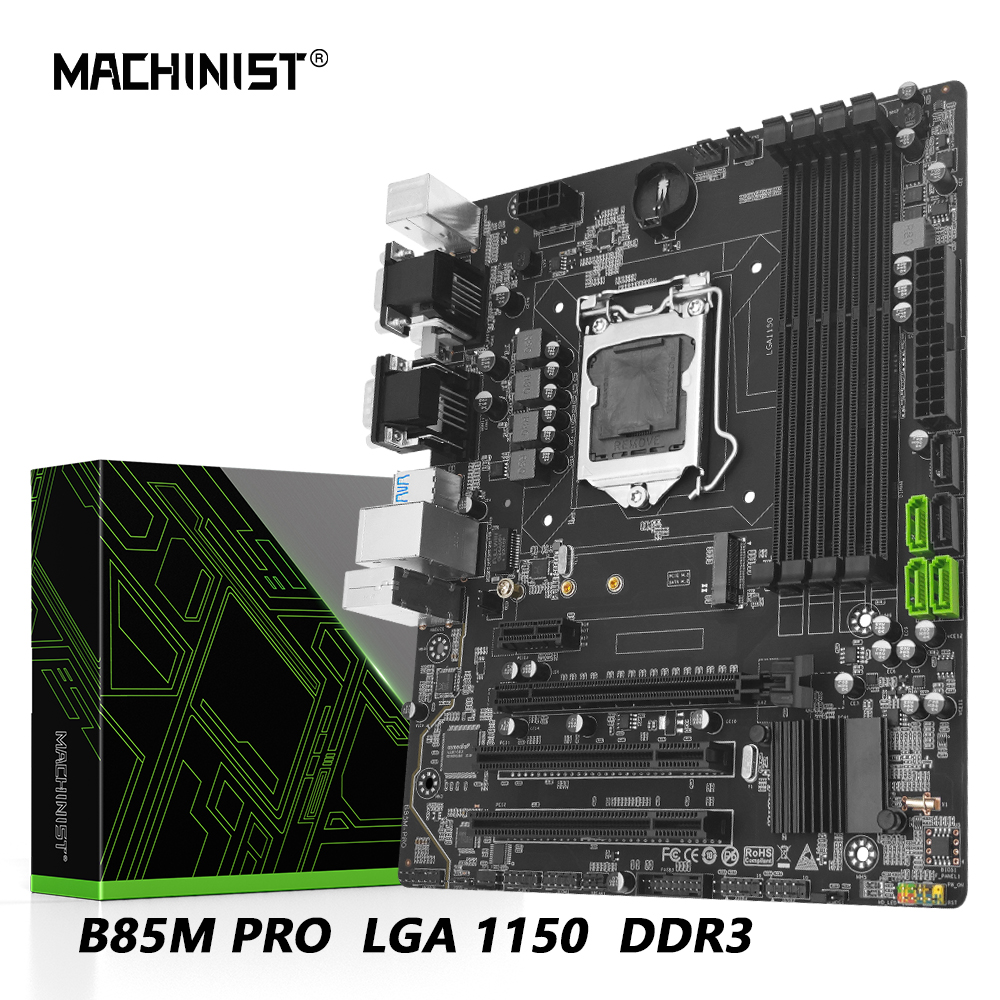 MACHINIST B85M PRO マザーボード Intel LGA 1150 CPU I3 I5 I7 CPU サポートテクノロジ DDR3 デュアルチャネルメモリスロット