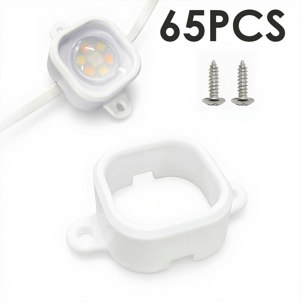 65 セット 65 セットライトクリップホルダー安定性バージョン屋外 LED ライト大雨風強風