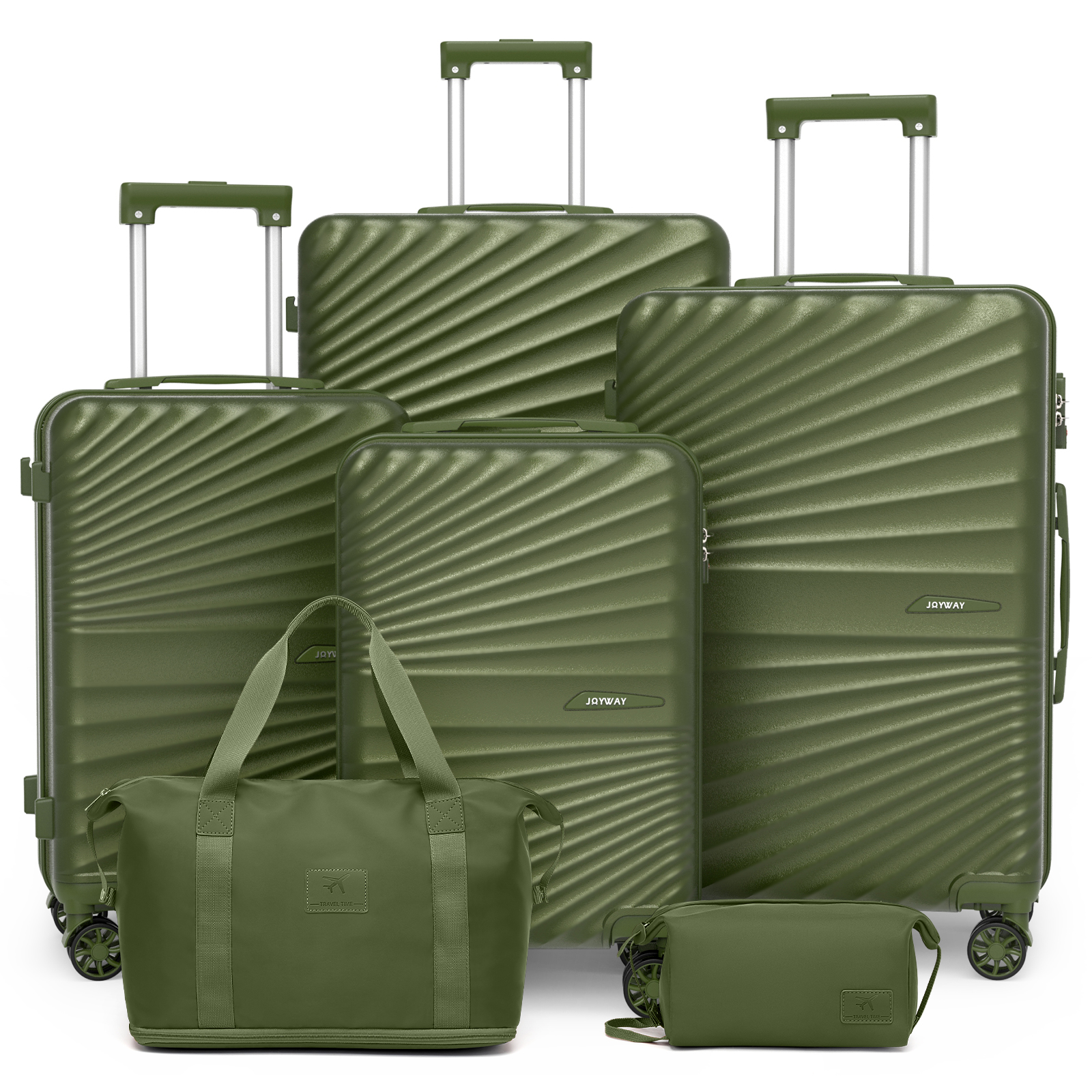 Joyway 旅行用スーツケース 6 点セット、軽量で耐久性のあるスーツケース、TSA ロック、スピナーホイール