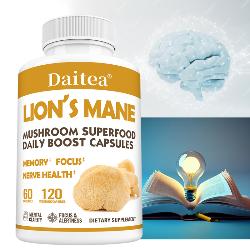 ライオンのたてがみキノコ カプセル 2000mg、脳の認知機能、記憶力をサポート