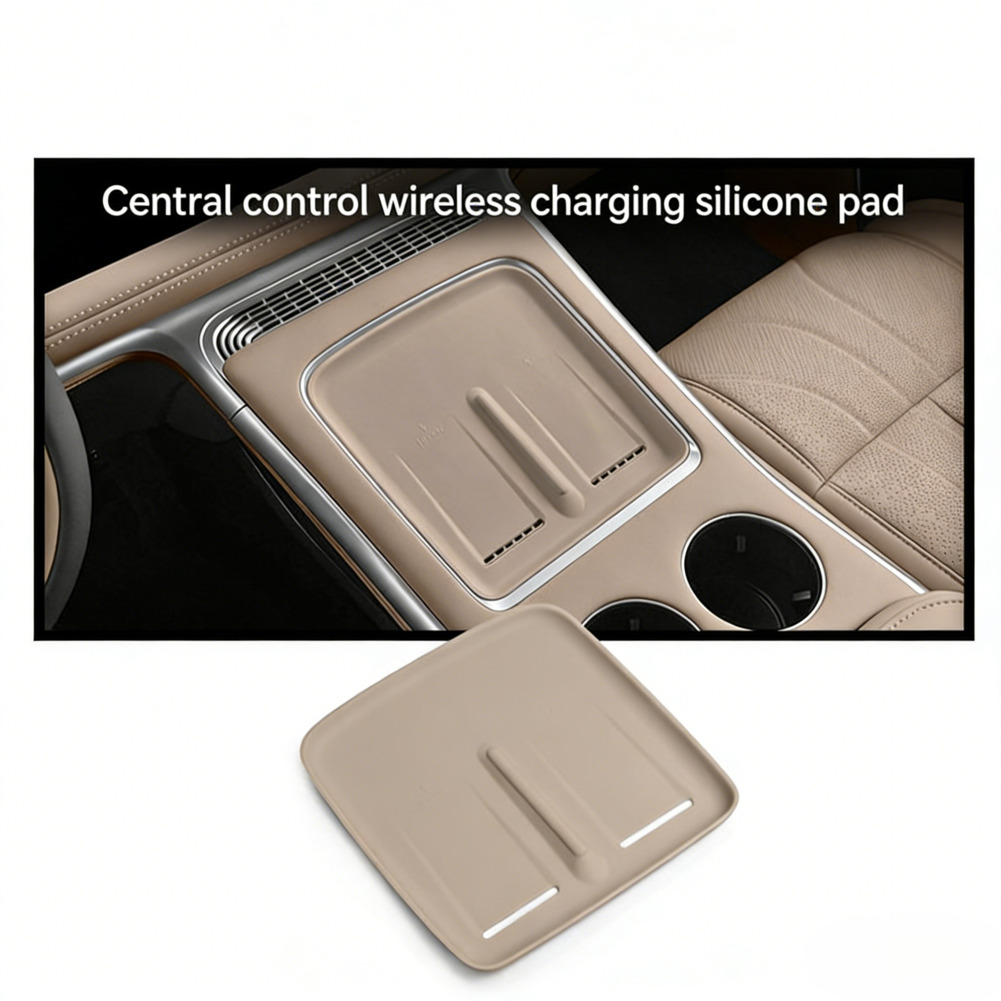 カーセンターコンソールワイヤレス充電器シリコーンパッドアンチスリップ XPeng ため G9 2025 2026 自動車インテリアアクセサリー