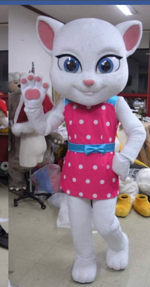 新成人キャラクターホット販売猫ガールマスコット衣装ハロウィンクリスマスドレス全身小道具衣装マスコット衣装