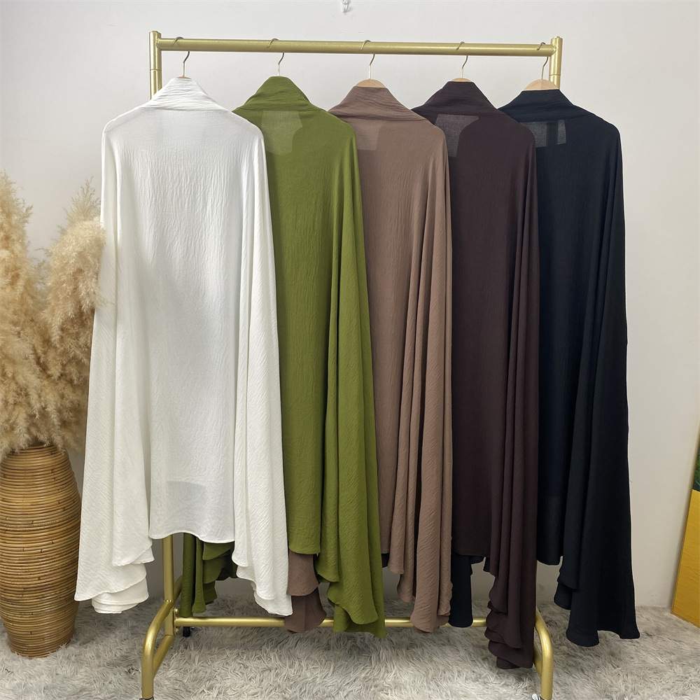 Khimar イード祈りオーバーヘッドロングヒジャーブ Niqab 無地ガウンイスラム女性ラマダンイスラム教徒アバヤドレス Nikab スカーフドバイブルカ