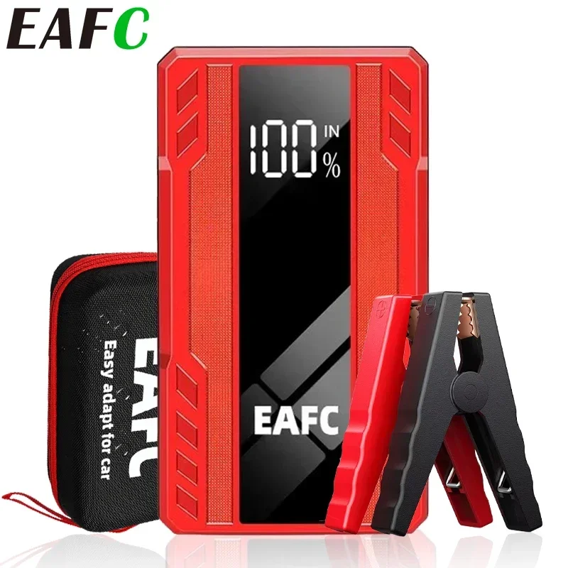 EAFC 12V 車のジャンプスターター 1000A パワーバンク緊急スタートブースターバッテリー始動装置ブースターLED ライト車用パワーバンク