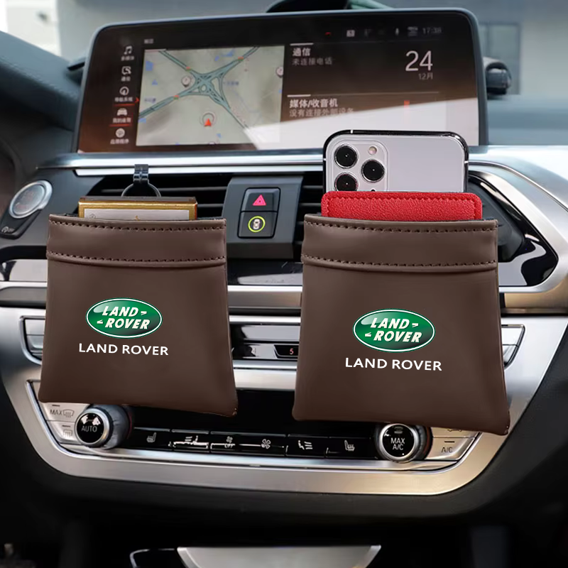 車のエアベント出口収納袋ポケットドアサイド収納ランドローバーレンジローバー Evoque ディスカバリーフリーランダーカーアクセサリー
