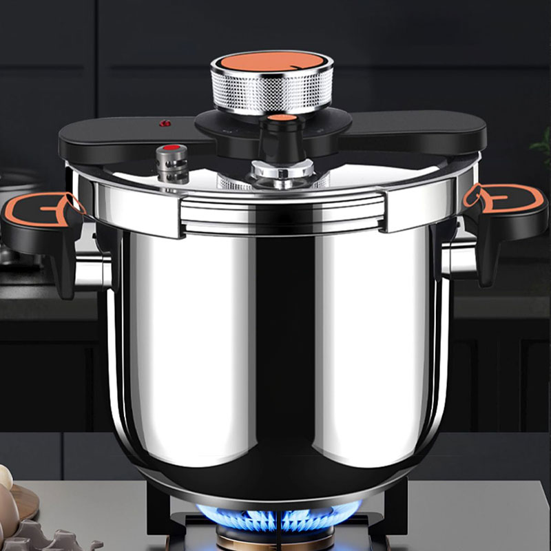 オレンジキッチン圧力鍋 4L/6L/8L ステンレス鋼防爆高速調理圧力鍋ガス