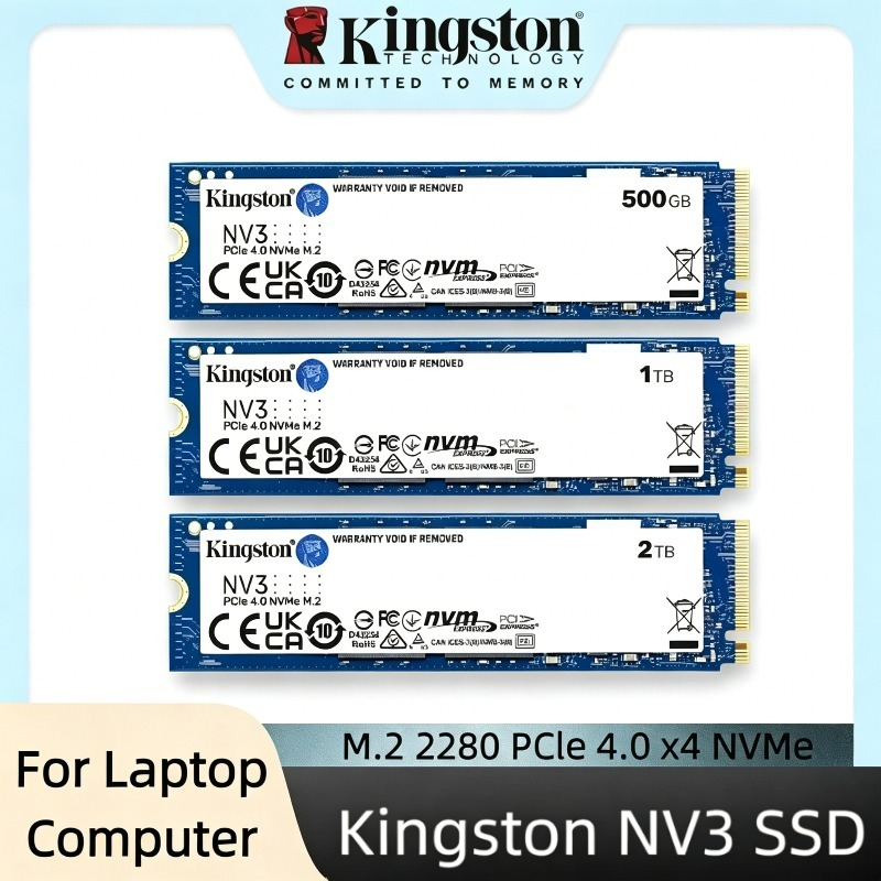 キングストン NV3 SSD 500GB 1TB 2TB NVMe PCIe Gen 4.0x4 ソリッドステートドライブ M.2 2280 内蔵 SSD nvme m2 デスクトップラップトップ用