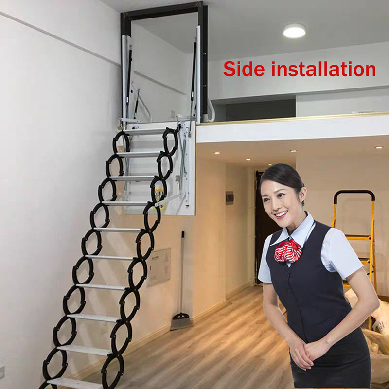 屋根裏はしごハッチ側穴ロフト階段ヒンジ家庭用伸縮式折りたたみはしごカスタム 1.5 メートル-3 メートル