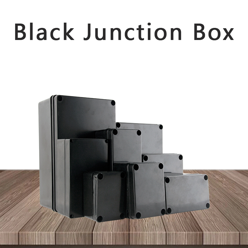 IP67 防水黒難燃性ジャンクションボックス ABS プラスチック屋外電子プロジェクトエンクロージャねじケーブルハウジング