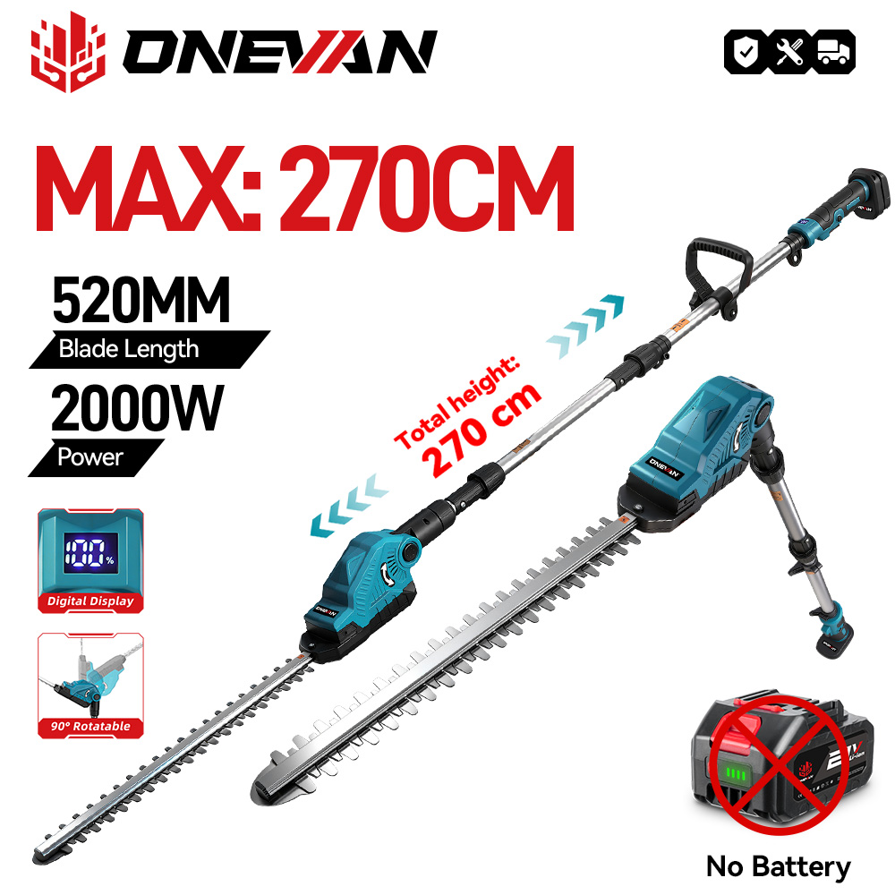 ONEVAN 2000 ワット電動ヘッジトリマーコードレス庭剪定木の切断高枝電動工具マキタ 18V バッテリーピン
