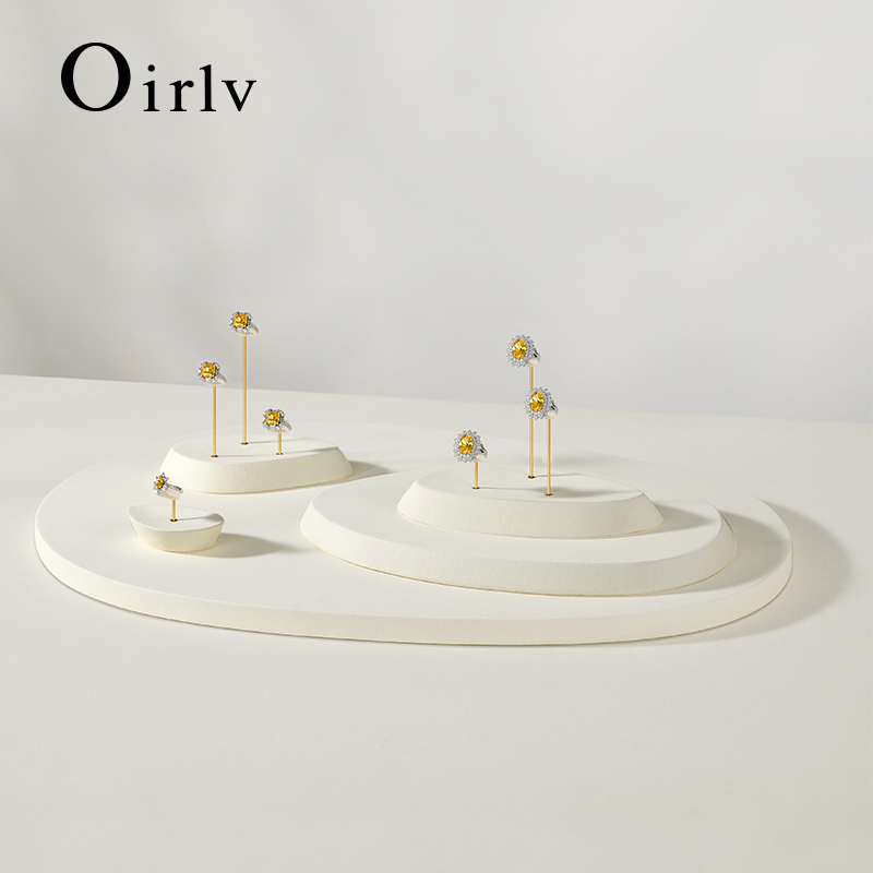 Oirlv 高級ジュエリーディスプレイスタンドリング収納カウンターキャビネットウィンドウアクセサリーラックファッションジュエリーディスプレイラック用