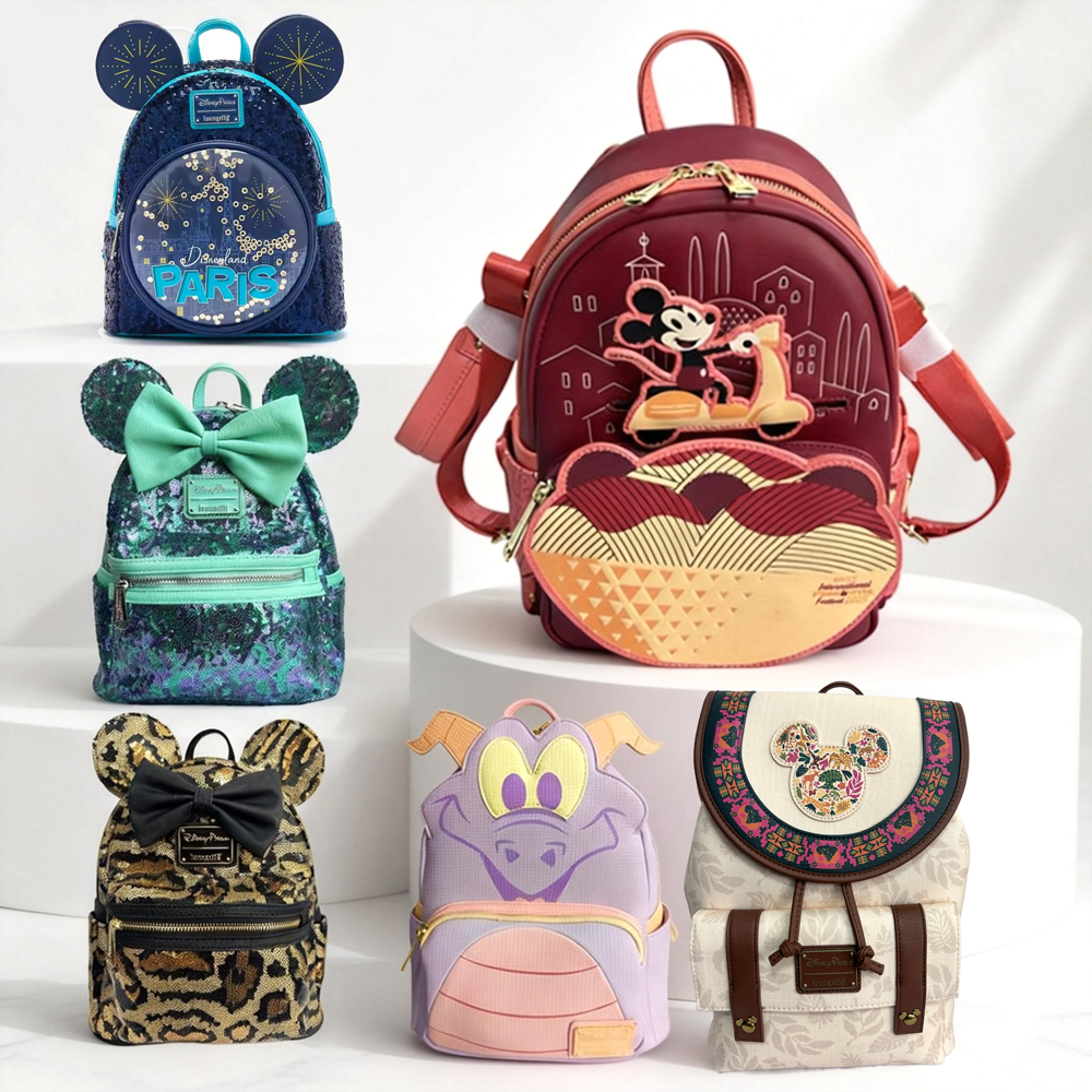 Loungefly ディズニーミッキーマウス耳 Pu レザー女性のバックパック城コスプレレジャー旅行バッグミニ子供の通学