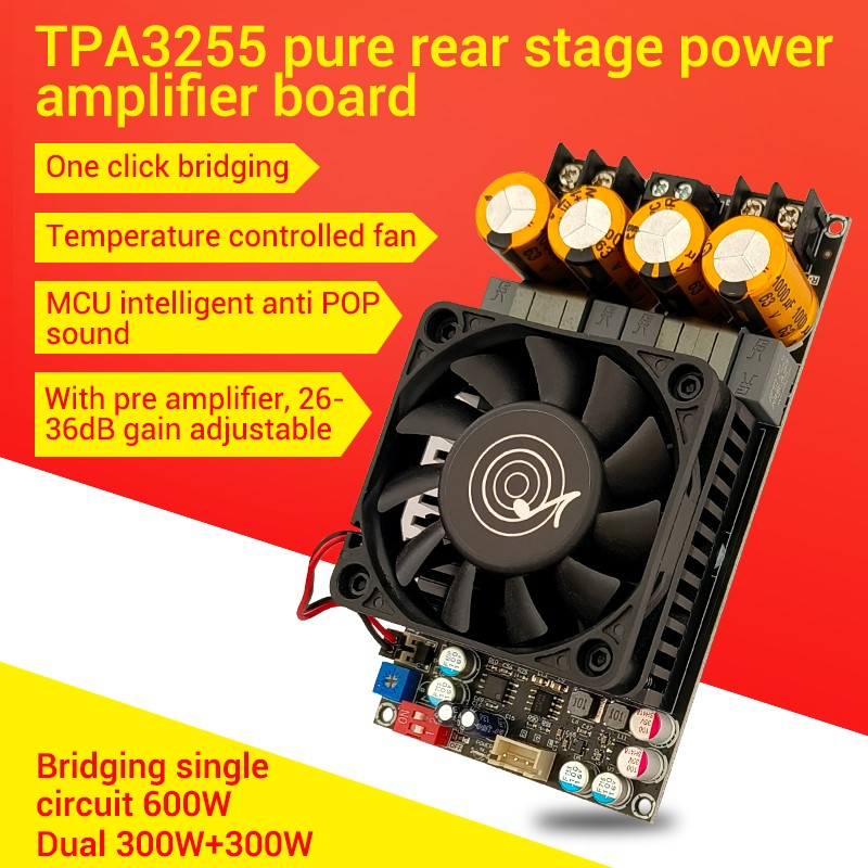 ZK-3002 純粋なリアレベルデジタルアンプボードステレオ 300Wx2 TPA3255 ブリッジモノラル 600 ワットアンプオーディオ音楽パワーアンプボード
