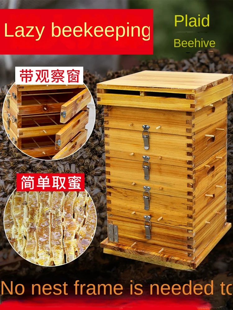 中型蜂格子ボックス煮ワックス地球蜂ボックス肥厚モミ煮ワックス蜂の巣マルハナバチバレル養蜂ツールのフルセット