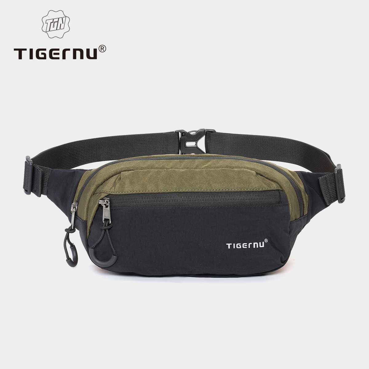 Tigernu ウエストパックファニーパック男性用チェストバッグマンベルトポーチカジュアルヒップサック軽量ショルダーバッグ男性用クロスボディバッグ