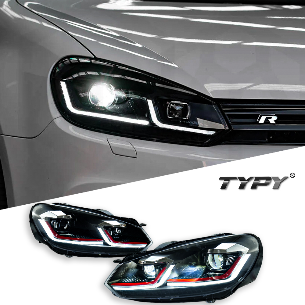 TYPY 車 VW ゴルフ 6 Mk6 ヘッドライト 2009-2012 アップグレードに変更新しい DRL ダイナミックターンシグナル LED ヘッドライトオートアクセサリー