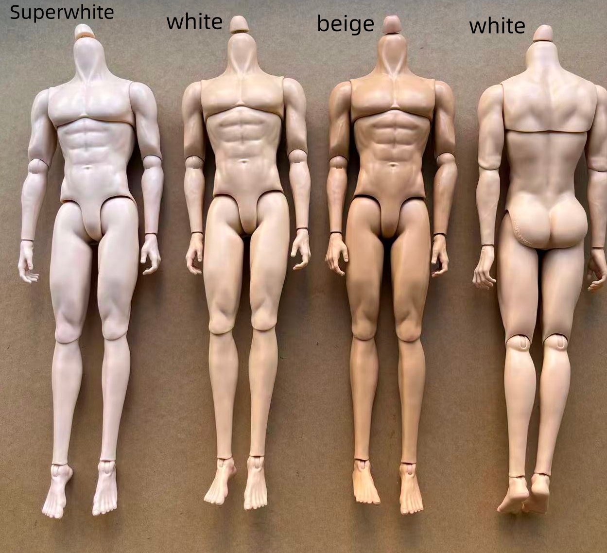 YUNYI 男性人形ボディフィギュア 1/6 筋肉男性人形ボディおもちゃ多関節可動ベージュ肌人形ボディコレクション人形おもちゃ部品