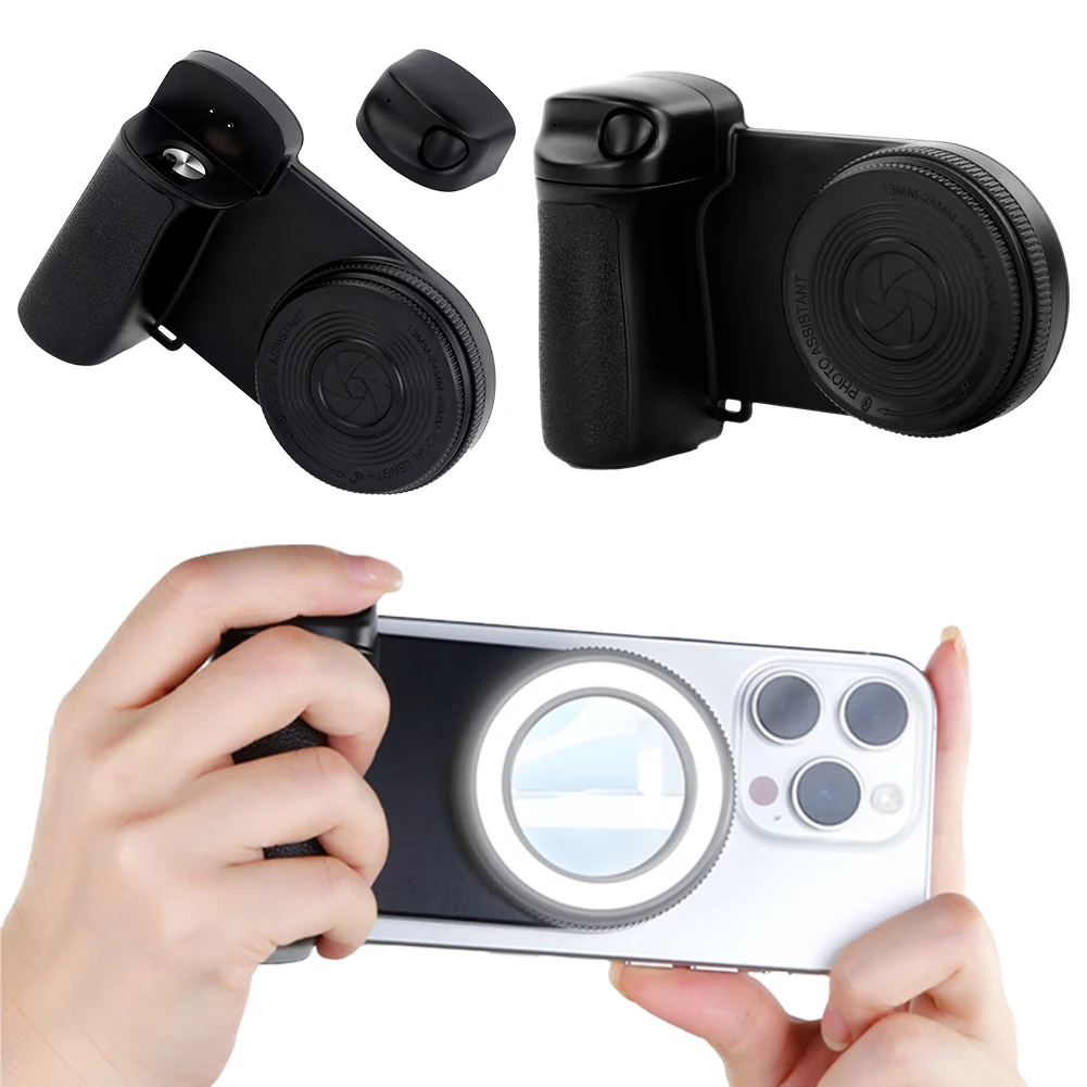 BBC-9 ハンドヘルド自撮りスタビライザー、Bluetooth シャッター電話ボタンと互換性あり、取り外し可能、Magsafe Selfie Han に適しています