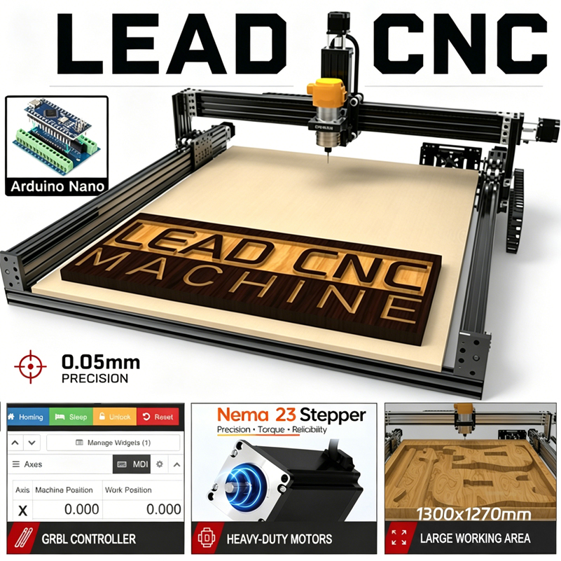 OpenBuilds リード CNC 彫刻機フルキット USB WiFi GRBL 制御 4 軸ネジ駆動 CNC ルーターマシン、木材、金属、アクリルカッティング用