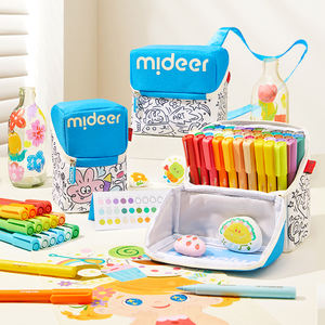 Mideer アクリルマーカー落書きセット：発色が良く、無臭、柔らかいペン先、速乾性、消しやすい、滑らかで均一な仕上がり。子供用お絵かきペン。