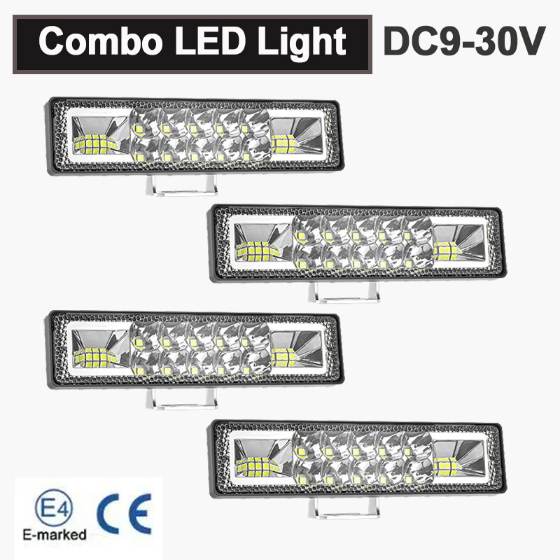 16Led ストロボ LED ライトバーアンバーホワイトアンバーフラッシュオフロード 4 × 4 ATV SUV オートバイトラックトレーラーカーアクセサリー DC9-30V
