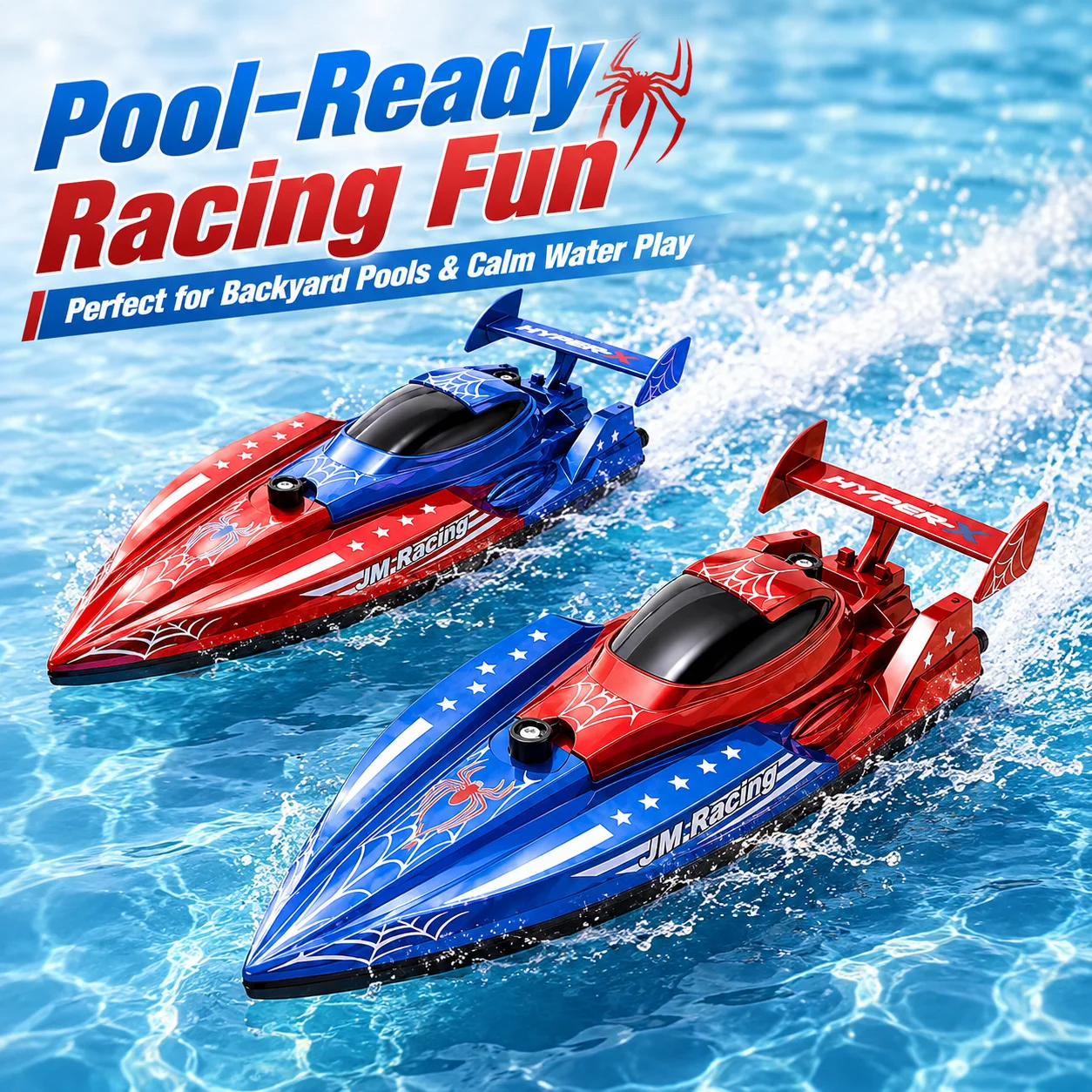 RC ボート子供用 2.4GHz リモコンスパイダースピードボート充電式レーシング水のおもちゃプール池湖屋外プレイギフト